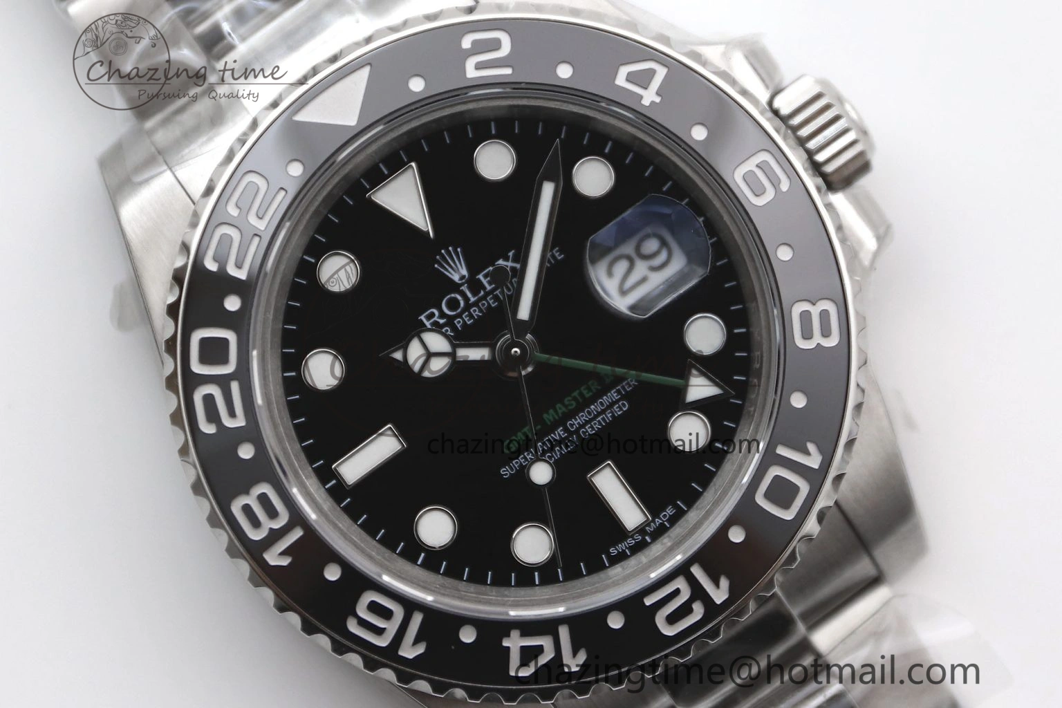 GMT Master II 116710 LN 904L SS TW+ Best Edition on Oyster Bracelet VR3186 CHS
