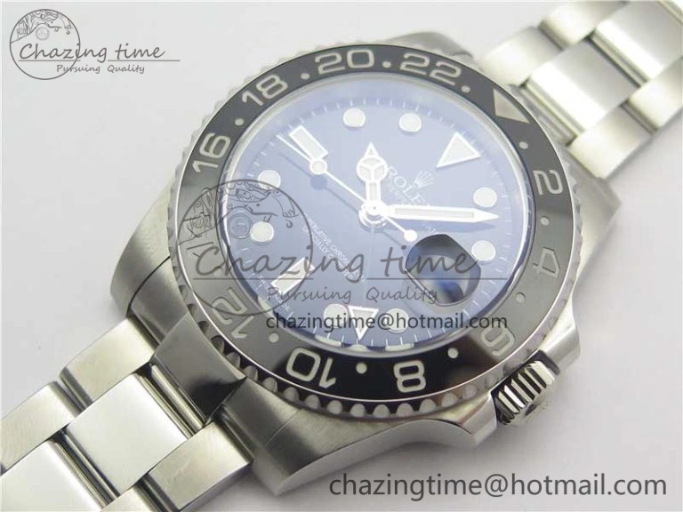 GMT-Master II 116710 LN Black Ceramic 904L Steel 1:1 Noob Best Edition A3186 V10 (Correct Hand Stack)