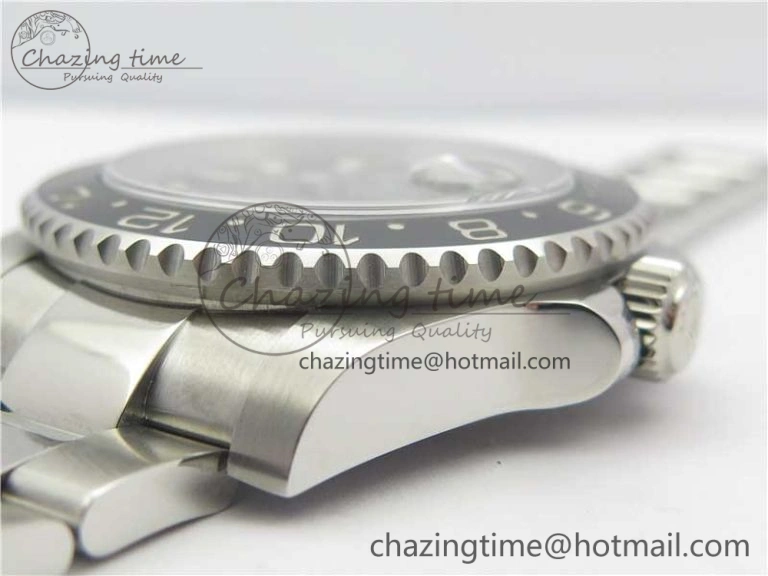 GMT-Master II 116710 LN Black Ceramic 904L Steel 1:1 Noob Best Edition A3186 V10 (Correct Hand Stack)