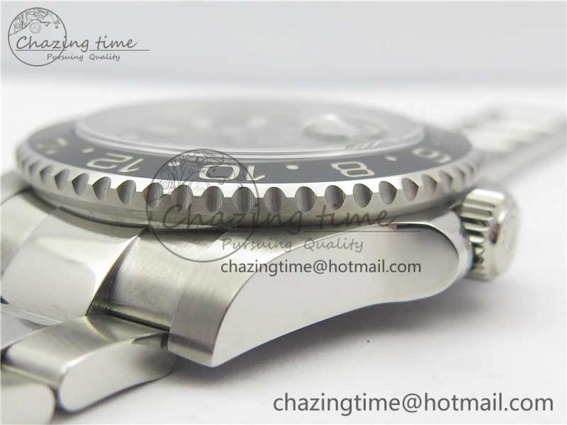 GMT-Master II 116710 LN Black Ceramic 904L Steel 1:1 Noob Best Edition A3186 V10 (Correct Hand Stack)