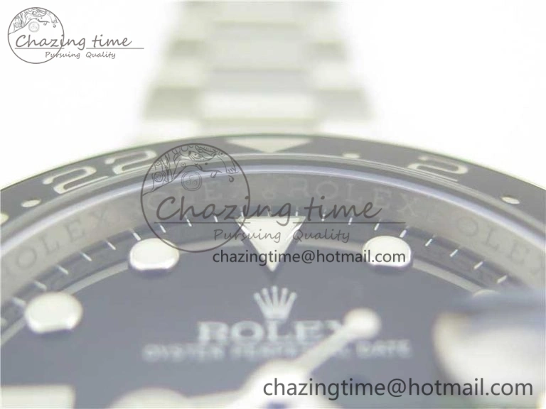 GMT-Master II 116710 LN Black Ceramic 904L Steel 1:1 Noob Best Edition A3186 V10 (Correct Hand Stack)