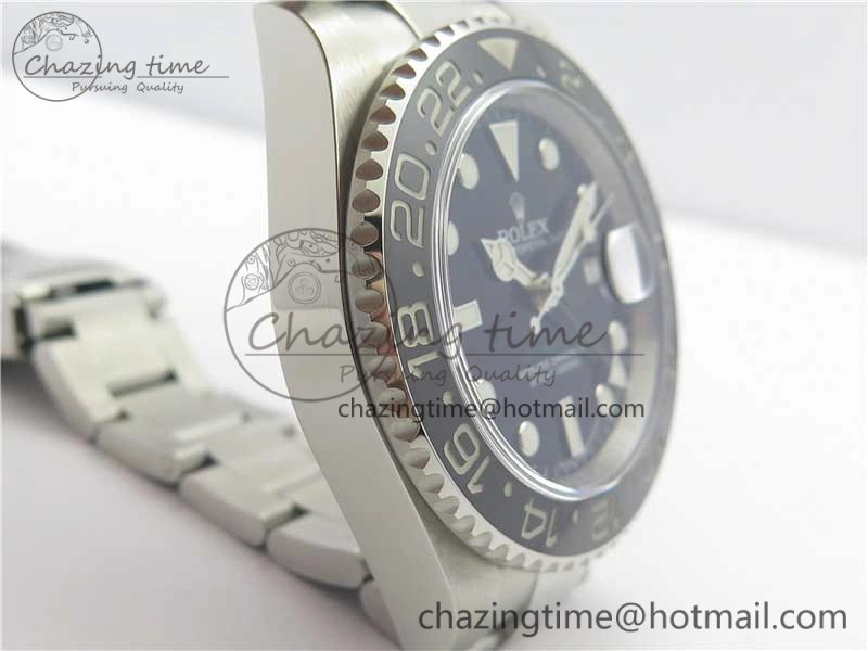 GMT-Master II 116710 LN Black Ceramic 904L Steel 1:1 Noob Best Edition A3186 V10 (Correct Hand Stack)