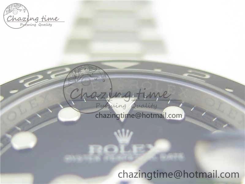 GMT-Master II 116710 LN Black Ceramic 904L Steel 1:1 Noob Best Edition A3186 V10 (Correct Hand Stack)