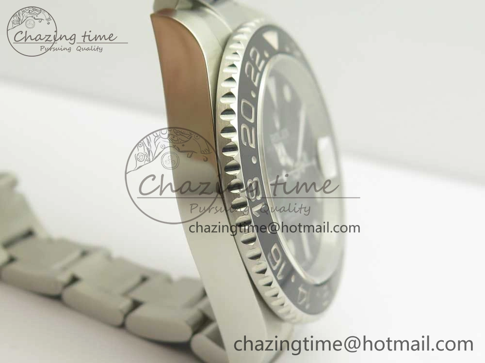 GMT-Master II 116710 LN Black Ceramic 904L Steel DJF Best Edition on SS Bracelet A2836