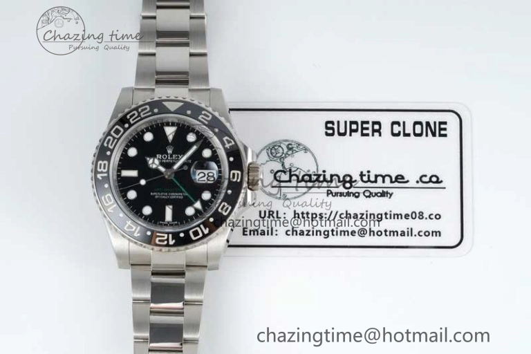 GMT-Master II 116710 LN Black Ceramic 904L Steel NTF 1:1 Best Edition on Oyster Strap VR3186 CHS