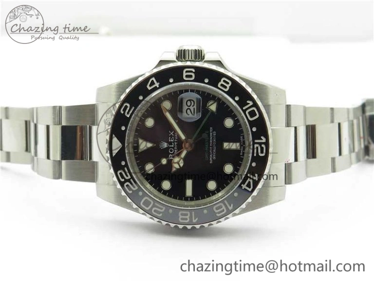 GMT-Master II 116710 LN Black Ceramic 904L Steel Noob 1:1 Best Edition SA3186 CHS V11