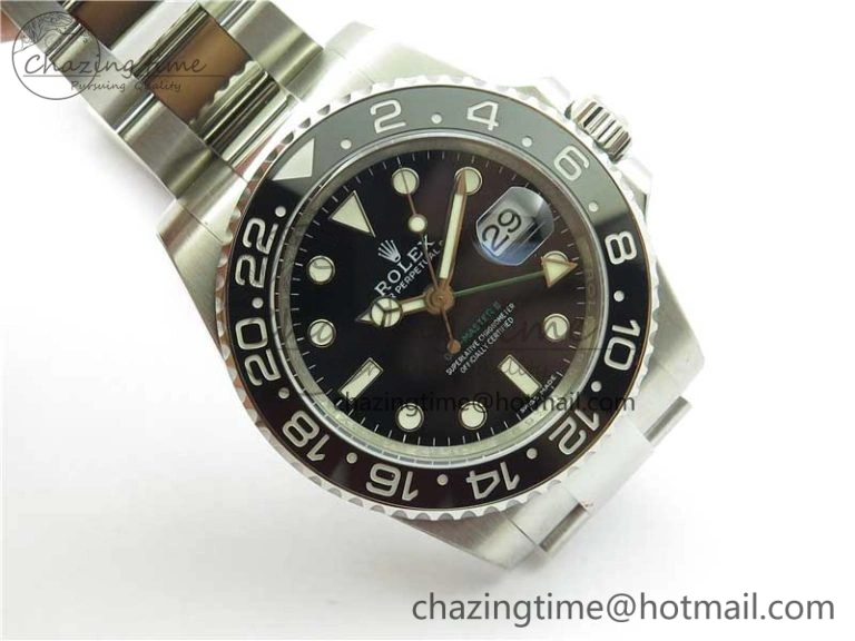 GMT-Master II 116710 LN Black Ceramic 904L Steel Noob 1:1 Best Edition SA3186 CHS V11