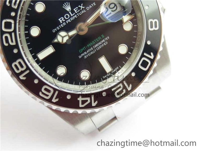 GMT-Master II 116710 LN Black Ceramic 904L Steel Noob 1:1 Best Edition SA3186 CHS V11
