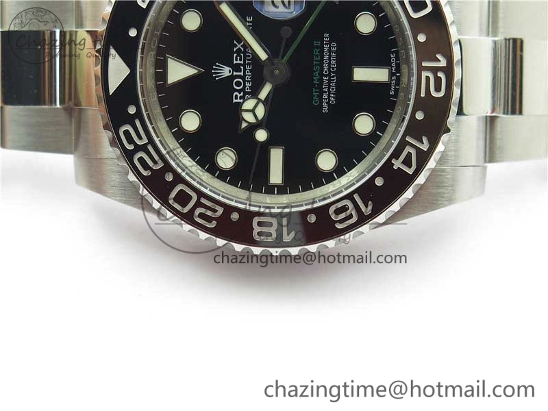 GMT-Master II 116710 LN Black Ceramic 904L Steel Noob 1:1 Best Edition SA3186 CHS V11