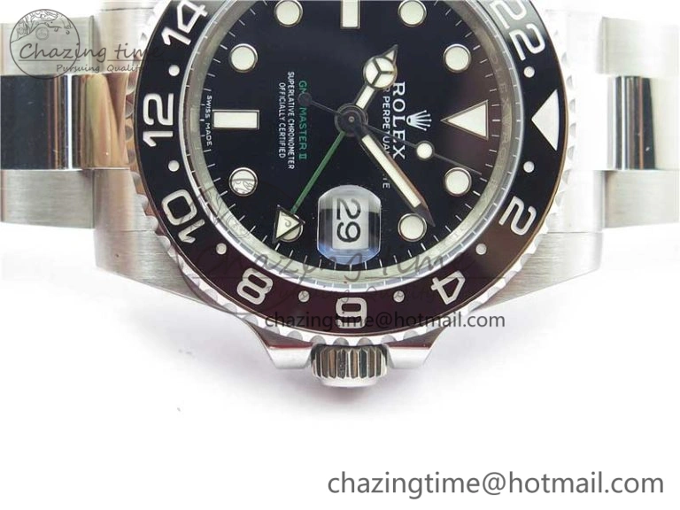 GMT-Master II 116710 LN Black Ceramic 904L Steel Noob 1:1 Best Edition SA3186 CHS V11