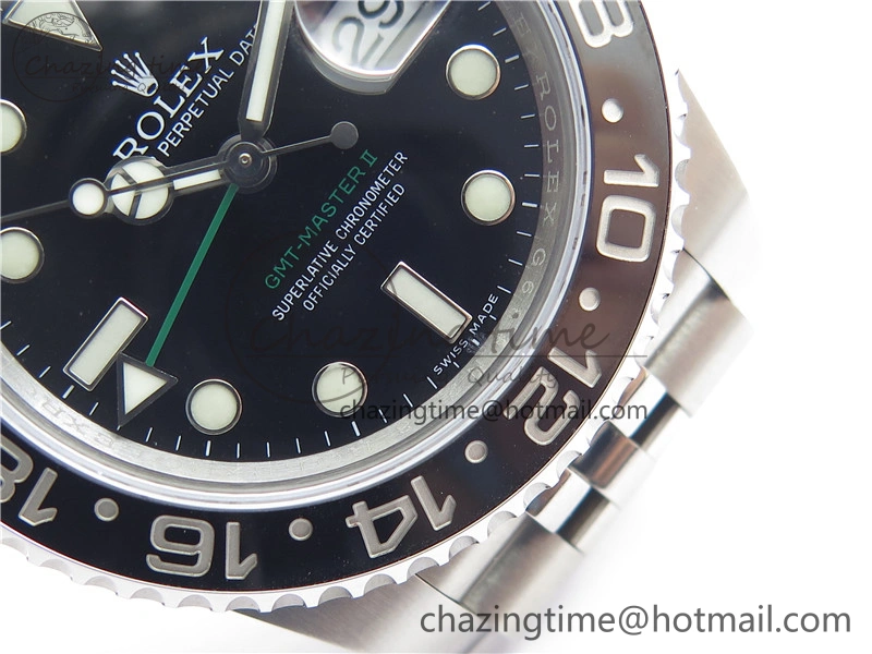GMT-Master II 116710 LN Black Ceramic 904L Steel VRF 1:1 Best Edition On Jubilee Braclet VR3186 CHS V3 (CF Bezel)