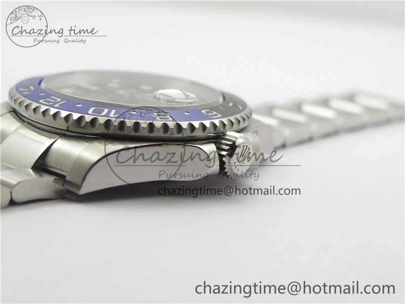 GMT Master II 116710BLNR Batman Ceramic 316L Steel ROF Best Edition Black Dial on SS Bracelet A3186
