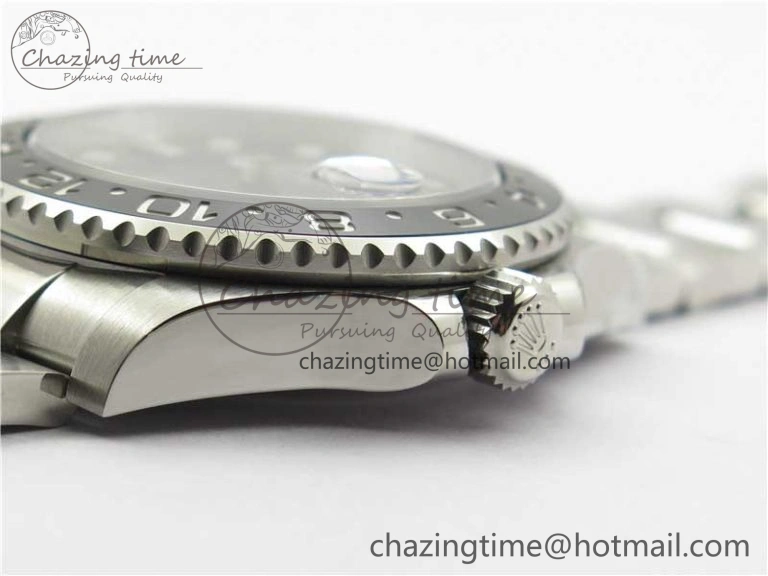GMT Master II 116710LN Black Ceramic 316L Steel ROF Best Edition Black Dial on SS Bracelet A3186