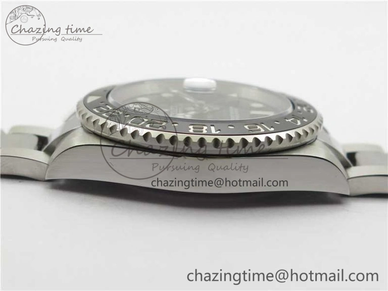 GMT Master II 116710LN Black Ceramic 316L Steel ROF Best Edition Black Dial on SS Bracelet A3186