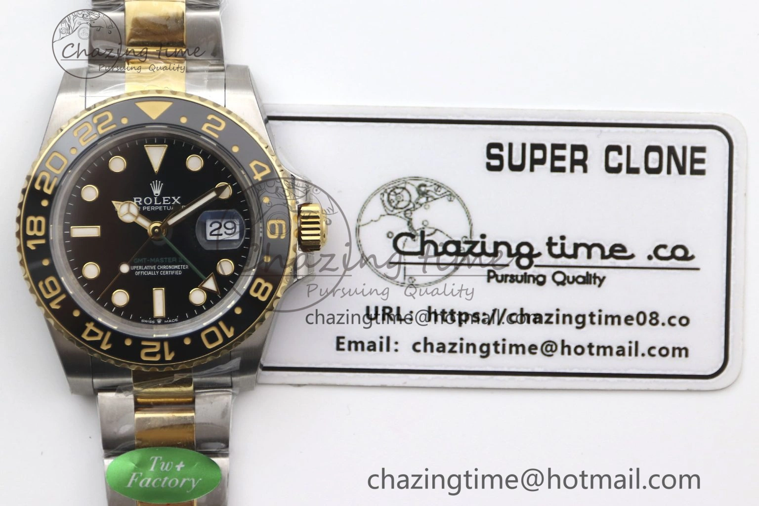 GMT Master II 116713 LN 904L SS TW+ Best Edition on SS YG Bracelet VR3186 CHS