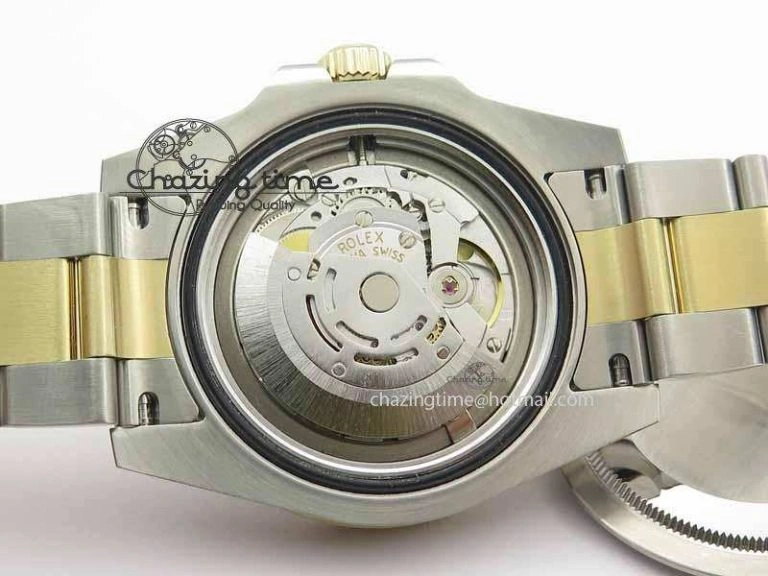 GMT-Master II 116713 LN Black Ceramic Thick YG Wrapped 1:1 Noob Best Edition A3187 (Correct Hand Stack)