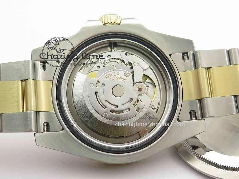 GMT-Master II 116713 LN Black Ceramic Thick YG Wrapped 1:1 Noob Best Edition A3187 (Correct Hand Stack)