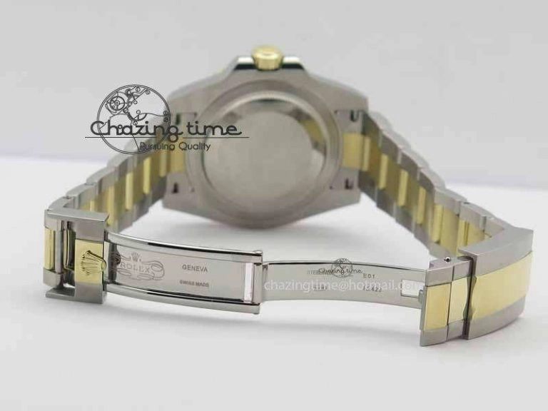 GMT-Master II 116713 LN Black Ceramic Thick YG Wrapped 1:1 Noob Best Edition A3187 (Correct Hand Stack)