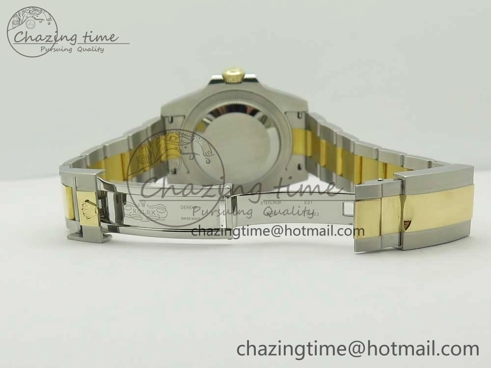 GMT-Master II 116713 LN Black Ceramic Thick YG Wrapped 904L Steel 1:1 Noob Best Edition A3187 (Correct Hand Stack)