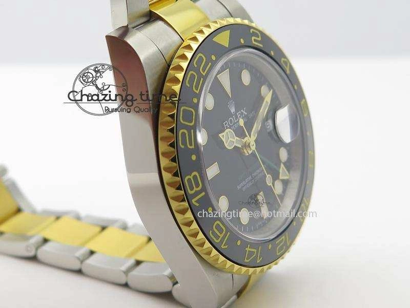 GMT-Master II 116713 LN Bp-Maker Best Edition YG Wrapped Bezel Black Dial On SS YG Bracelet ETA2836