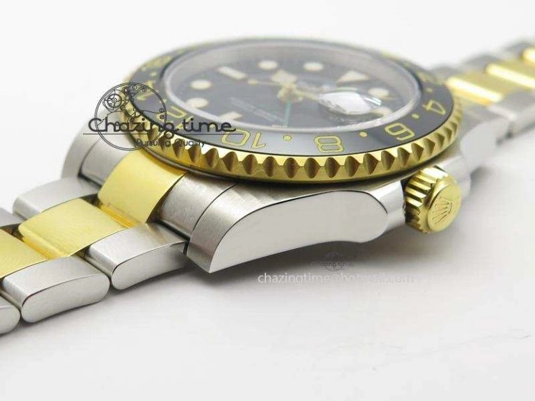 GMT-Master II 116713 LN Bp-Maker Best Edition YG Wrapped Bezel Black Dial On SS YG Bracelet ETA2836