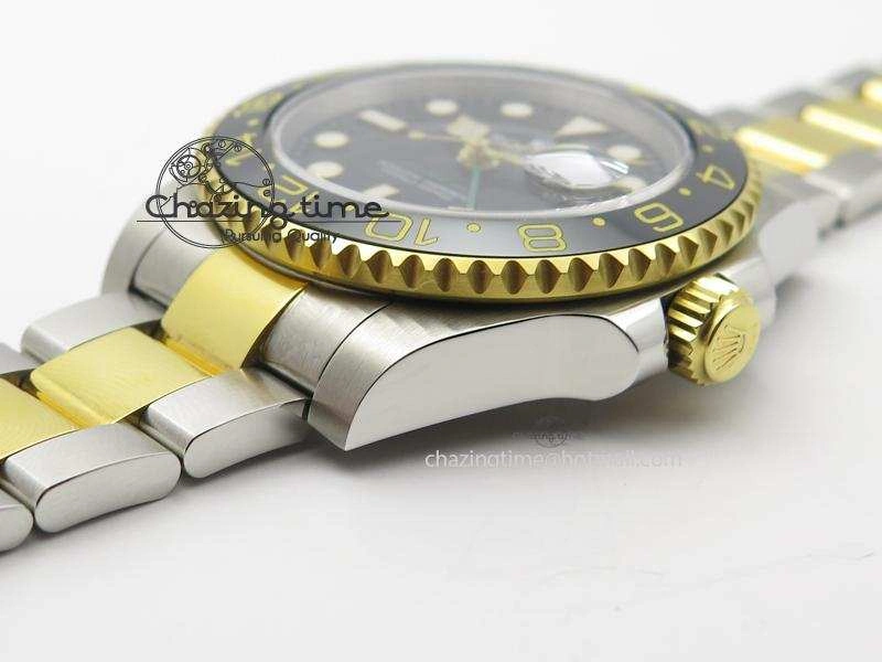 GMT-Master II 116713 LN Bp-Maker Best Edition YG Wrapped Bezel Black Dial On SS YG Bracelet ETA2836