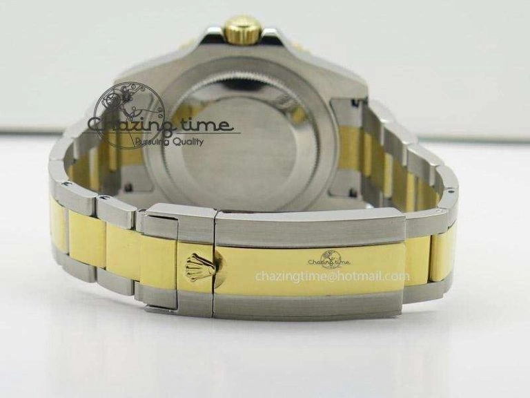 GMT-Master II 116713 LN Noob 1:1 Best Edition YG Wrapped Bezel Black Dial On SS YG Bracelet A2836