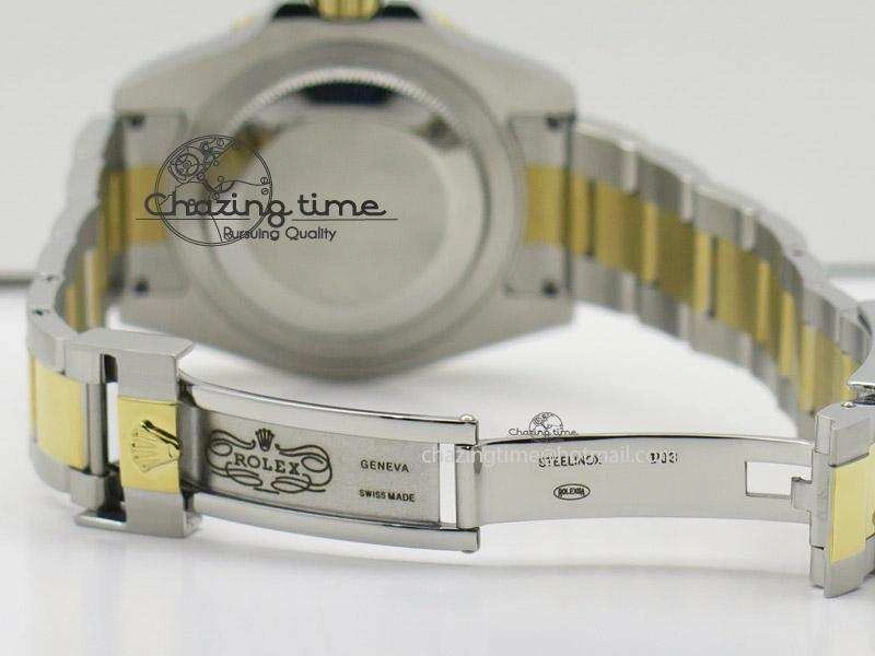 GMT-Master II 116713 LN Noob 1:1 Best Edition YG Wrapped Bezel Black Dial On SS YG Bracelet A2836