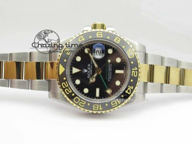 GMT-Master II 116713LN SS YG Bp-Maker Black Dial Ceramic Bezel On SS YG Bracelet A3186
