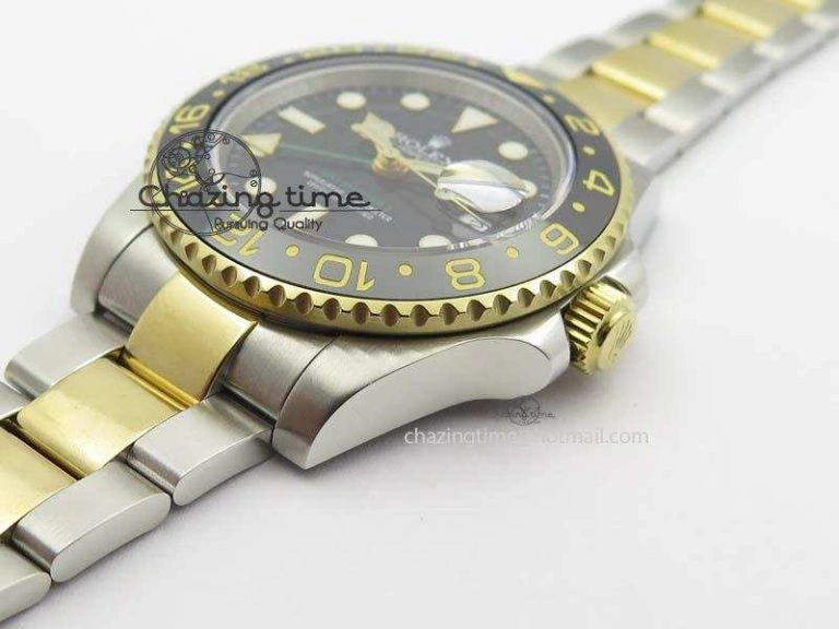 GMT-Master II 116713LN SS YG Bp-Maker Black Dial Ceramic Bezel On SS YG Bracelet A3186
