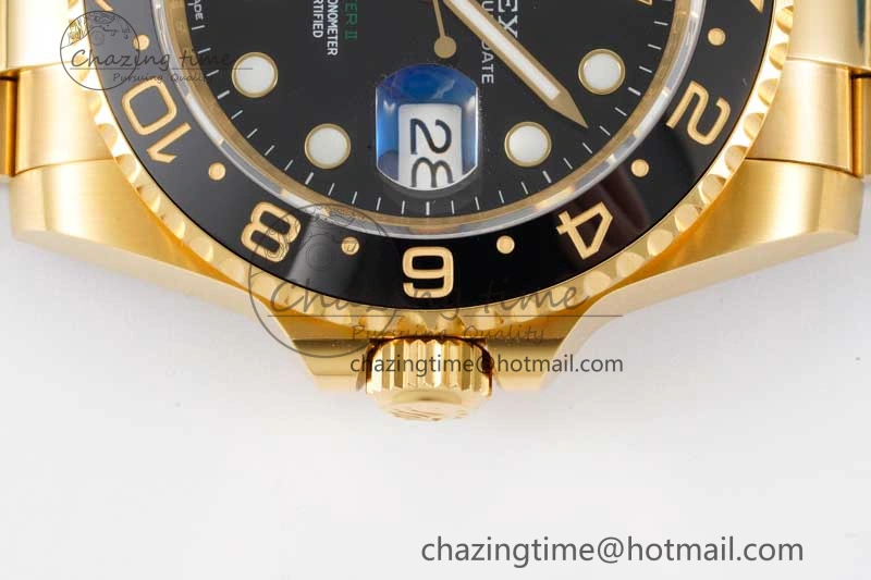 GMT Master II 116718 LN 904L SS APF 1:1 Best Edition Black Dial on YG Bracelet VR3186 CHS