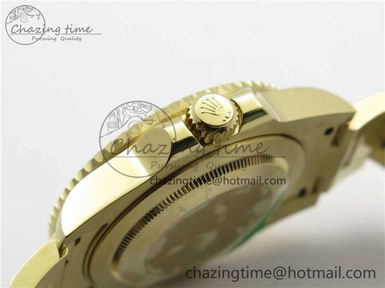 GMT Master II 116718 LN Black Ceramic 316L Steel GMF 1:1 Best Edition Green Dial on YG Bracelet A3186
