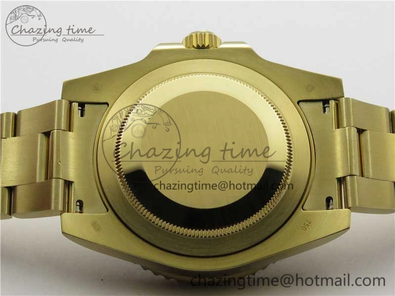 GMT Master II 116718 LN Black Ceramic 316L Steel GMF 1:1 Best Edition Green Dial on YG Bracelet A3186