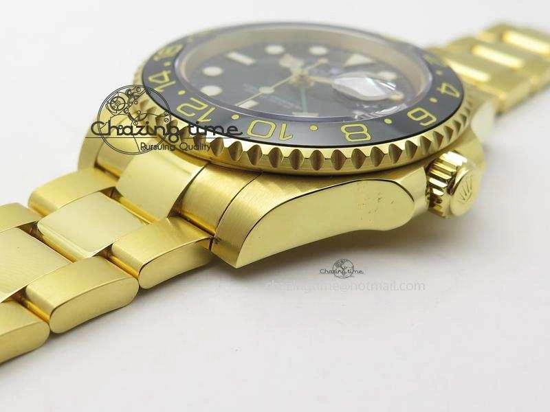 GMT-Master II 116718 LN Bp-Maker Best Edition YG Wrapped Bezel Black Dial On YG Bracelet ETA2836
