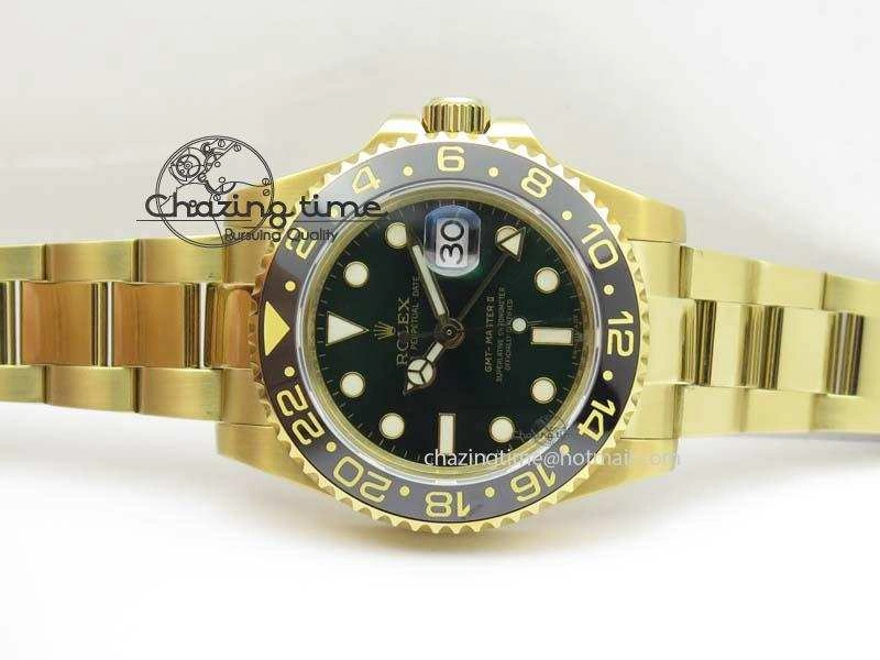 GMT-Master II 116718LN YG Bp-Maker Green Dial Ceramic Bezel On YG Bracelet A3186