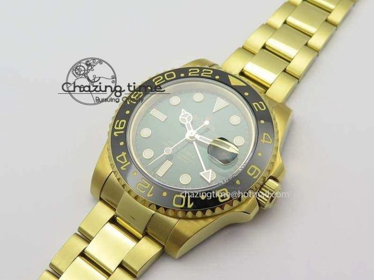 GMT-Master II 116718LN YG Bp-Maker Green Dial Ceramic Bezel On YG Bracelet A3186