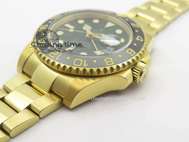 GMT-Master II 116718LN YG Bp-Maker Green Dial Ceramic Bezel On YG Bracelet A3186