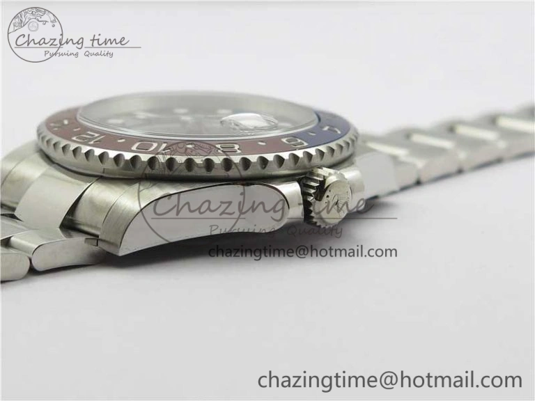 GMT Master II 116719 BLNR Real Ceramic 904L SS Noob 1:1 Best Edition Blue Dial on SS Bracelet A3285 V11 (Correct Hand Stack)