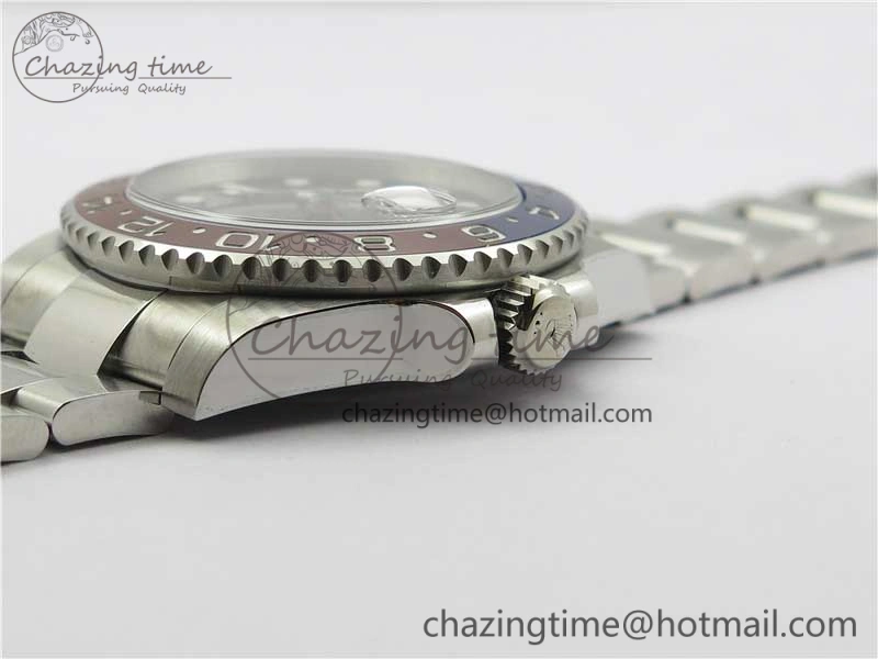 GMT Master II 116719 BLNR Real Ceramic 904L SS Noob 1:1 Best Edition Blue Dial on SS Bracelet A3285 V11 (Correct Hand Stack)