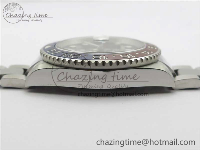 GMT Master II 116719 BLNR Real Ceramic 904L SS Noob 1:1 Best Edition Blue Dial on SS Bracelet A3285 V11 (Correct Hand Stack)