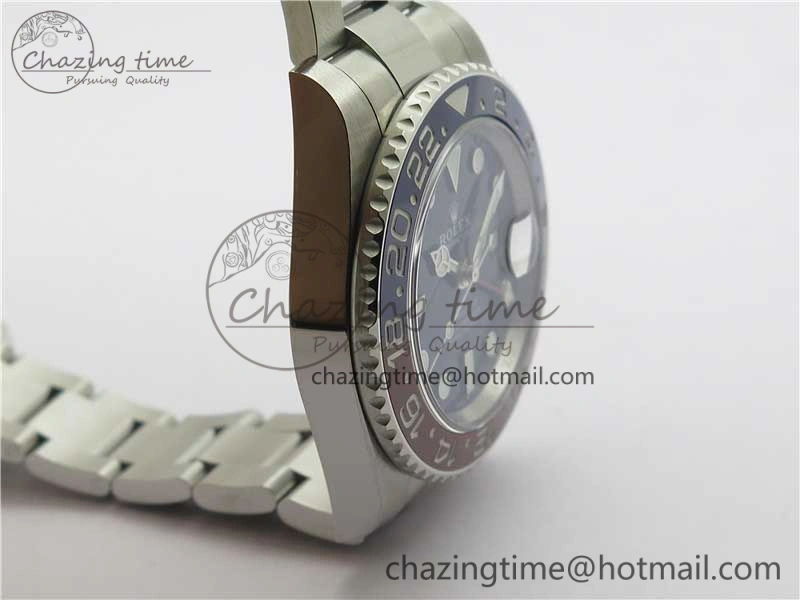 GMT Master II 116719 BLNR Real Ceramic 904L SS Noob 1:1 Best Edition Blue Dial on SS Bracelet A3285 V11 (Correct Hand Stack)
