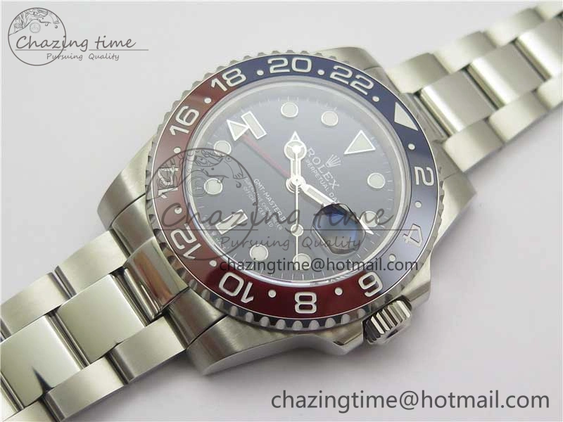 GMT-Master II 116719 BLRO 904L BP Maker 1:1 Best Edition Blue Dial On 904L Oyster Bracelet A3285 (Correct Hand Stack)