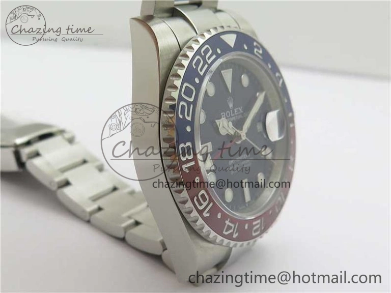 GMT-Master II 116719 BLRO 904L BP Maker 1:1 Best Edition Blue Dial On 904L Oyster Bracelet A3285 (Correct Hand Stack)