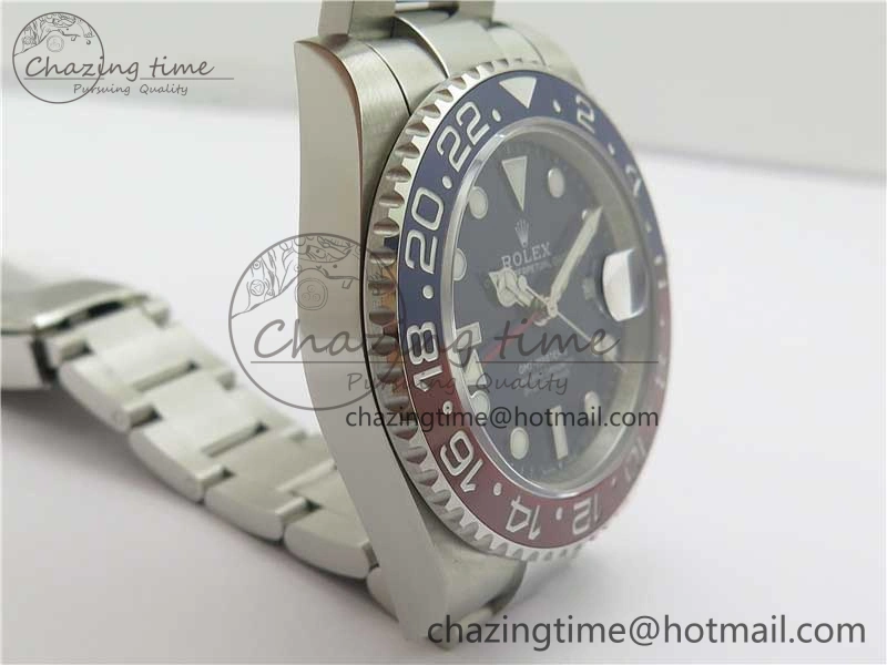 GMT-Master II 116719 BLRO 904L BP Maker 1:1 Best Edition Blue Dial On 904L Oyster Bracelet A3285 (Correct Hand Stack)