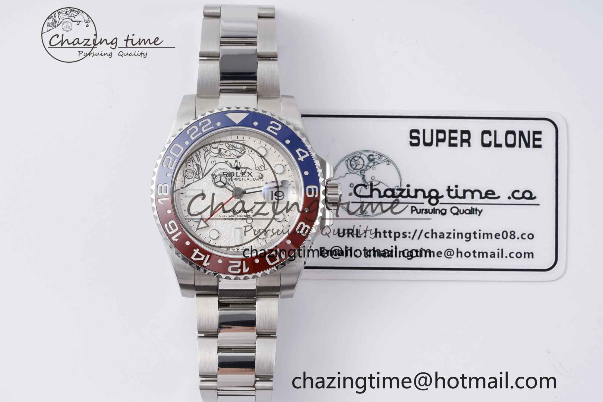 GMT Master II 116719 BLRO 904L SS APF 1:1 Best Edition Meteorite Dial on Oyster Bracelet VR3186 CHS