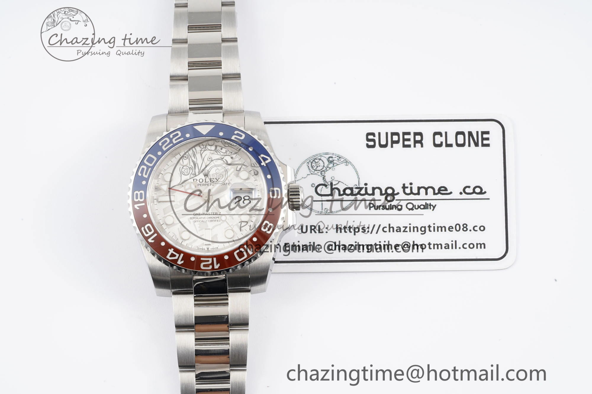GMT Master II 116719 BLRO 904L SS APF 1:1 Best Edition Meteorite Dial on Oyster Bracelet VR3186 CHS