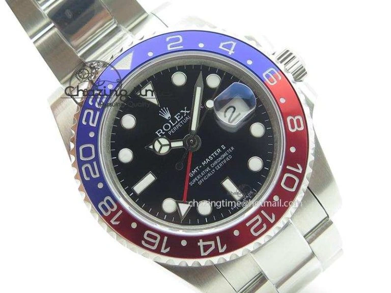 GMT-Master II 116719 BLRO Black Dial On SS Bracelet A2836 Bp Maker