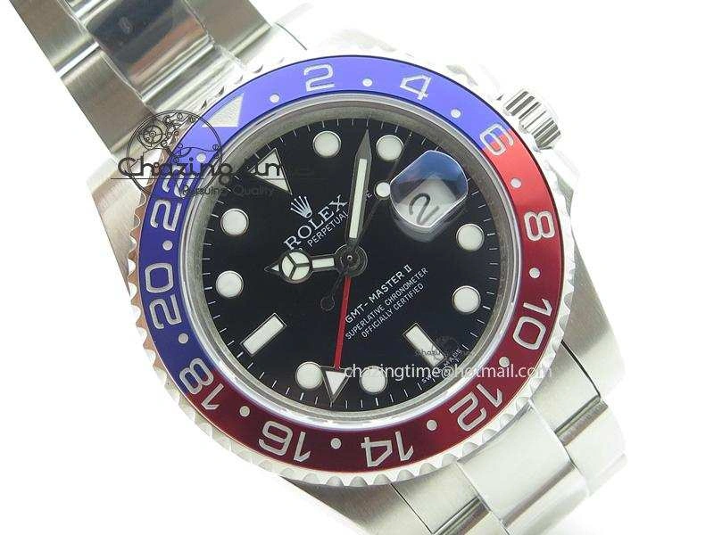 GMT-Master II 116719 BLRO Black Dial On SS Bracelet A2836 Bp Maker
