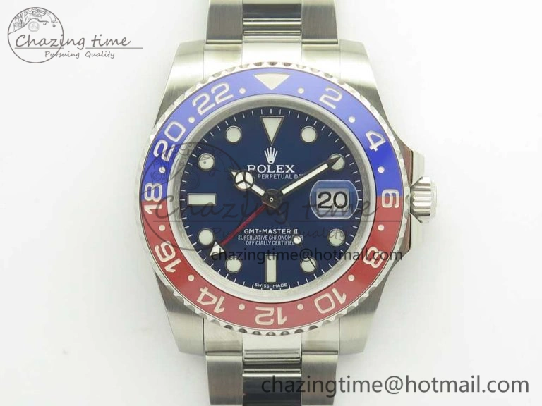 GMT Master II 116719 BLRO Ceramic DJF Best Edition Blue Dial on Bracelet A2836