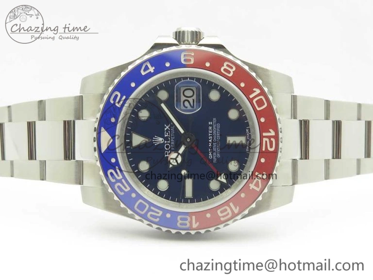 GMT Master II 116719 BLRO Ceramic DJF Best Edition Blue Dial on Bracelet A2836